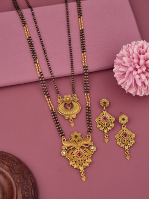 DHYANAV Brass Gold-plated Gold Jewellery Set(Pack of 1)