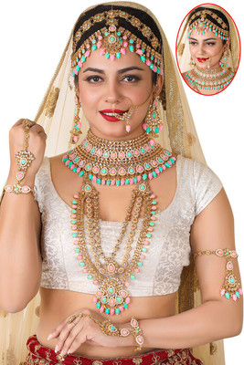 SHIVSHAKTI Alloy Gold-plated Multicolor Jewellery Set(Pack of 7)