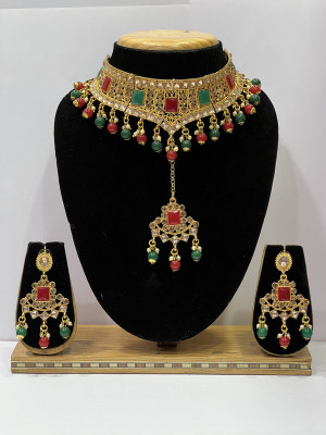 SHIVSHAKTI Alloy Gold-plated Multicolor Jewellery Set(Pack of 7)