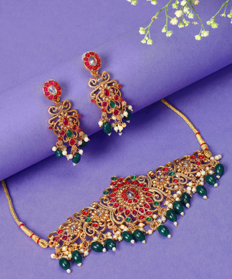 Nagneshi Art Alloy Gold-plated Multicolor Jewellery Set(Pack of 1)