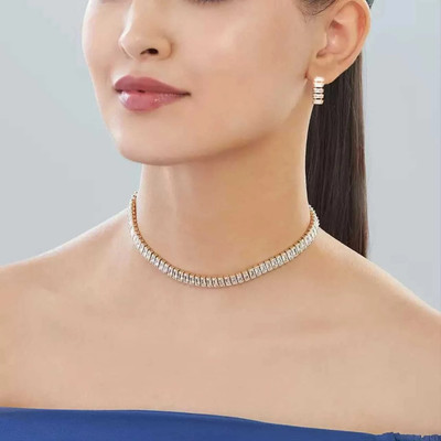 Sai Gems Alloy Gold-plated Rose Gold Jewellery Set(Pack of 1)
