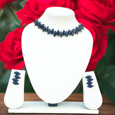 SHAW STORE Alloy Sterling Silver Black, Silver Jewellery Set(Pack of 1)