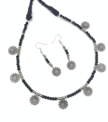 GEODE DELIGHT Oxidised Silver Silver Jewellery Set(Pack of 3)