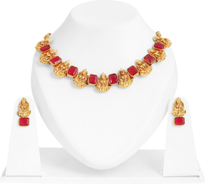 AK JEWEL STORES Alloy Gold-plated Multicolor Jewellery Set(Pack of 1)