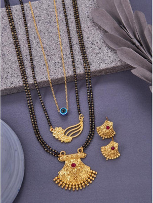 WoyGems Brass Gold-plated Gold Jewellery Set(Pack of 1)