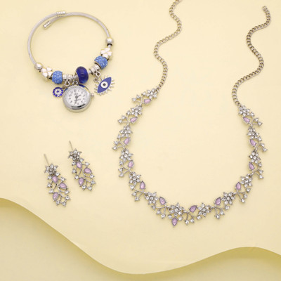 Vedda Brass Gold-plated Multicolor Jewellery Set(Pack of 1)