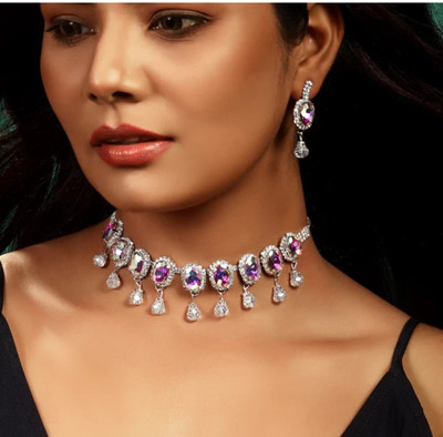 MAYA IMPEX Alloy White Jewellery Set(Pack of 3)