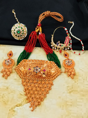 Aaruhi Creation Alloy Gold-plated Multicolor Jewellery Set(Pack of 3)