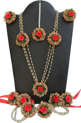 ringzinnie Fabric Red Jewellery Set(Pack of 5)