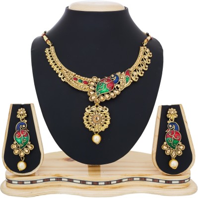 LUXOR Alloy Gold-plated Multicolor Jewellery Set(Pack of 1)