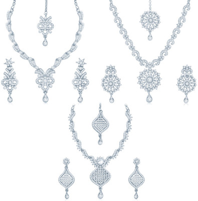 Sukkhi Alloy Rhodium White Jewellery Set(Pack of 1)