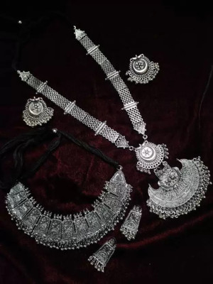 Samridhi DC Alloy Silver Jewellery Set(Pack of 3)