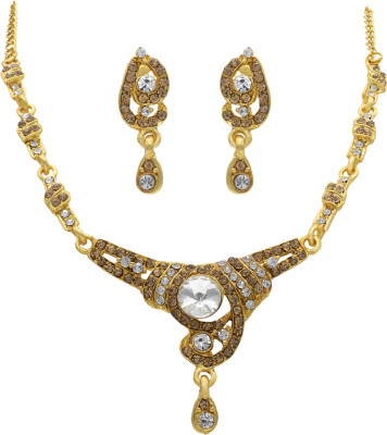 AK JEWEL STORES Alloy Gold-plated Gold Jewellery Set(Pack of 1)