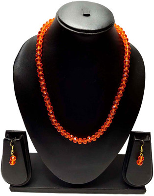 PRAGATI Alloy Orange Jewellery Set(Pack of 1)