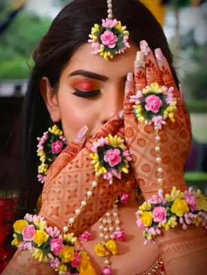 RAGABANDHA DESIGN STUDIO Fabric White, Yellow Jewellery Set(Pack of 1)