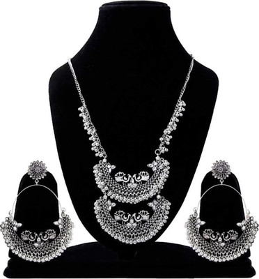 PRASUB INTERNATIONAL Oxidised Silver, Alloy Sterling Silver Silver Jewellery Set(Pack of 1)