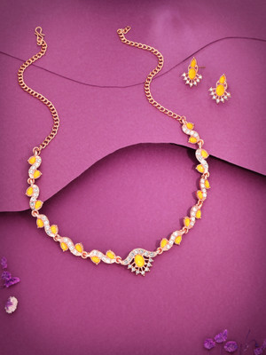 Vedda Brass Gold-plated Yellow, Gold Jewellery Set(Pack of 1)