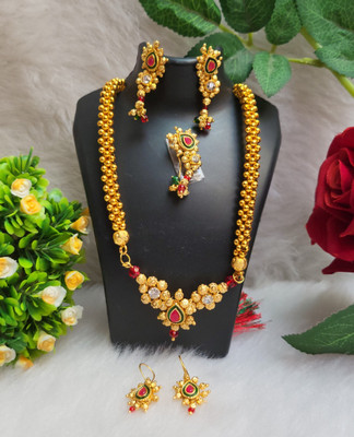 Sajshrungar Jewellery Metal, Copper, Alloy Gold-plated, Copper Multicolor Jewellery Set(Pack of 1)