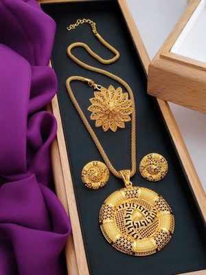gb creation Brass Gold-plated Gold Jewellery Set(Pack of 1)