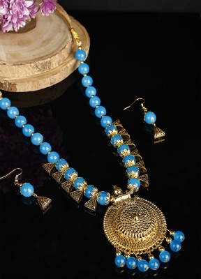 sunhari jewels Alloy Blue Jewellery Set(Pack of 1)