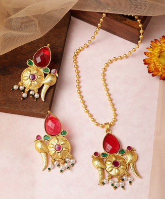 Orangenysha Alloy Gold-plated Multicolor Jewellery Set(Pack of 1)