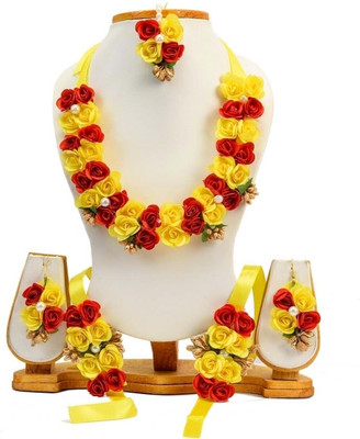 house of common Fabric Multicolor, Yellow Jewellery Set(Pack of 1)
