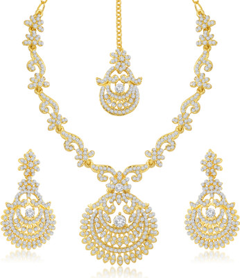 Sukkhi Alloy Gold-plated Gold, Silver Jewellery Set(Pack of 1)
