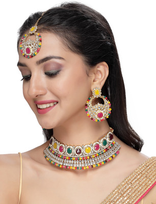 Sukkhi Alloy Gold-plated Multicolor Jewellery Set(Pack of 1)
