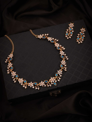 Vedda Brass Gold-plated Multicolor Jewellery Set(Pack of 1)