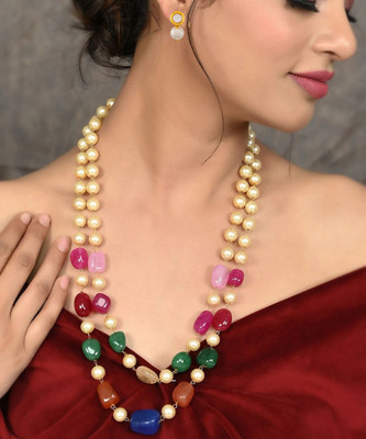MANSIYAORANGE Alloy Gold-plated Multicolor Jewellery Set(Pack of 1)