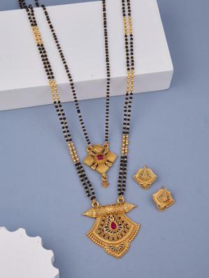 DHYANAV Brass Gold-plated Gold Jewellery Set(Pack of 1)