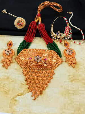 Aaruhi Creation Alloy Gold-plated Multicolor Jewellery Set(Pack of 3)