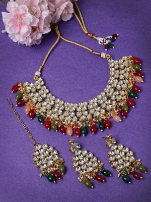 Sukkhi Alloy Gold-plated Multicolor Jewellery Set(Pack of 3)