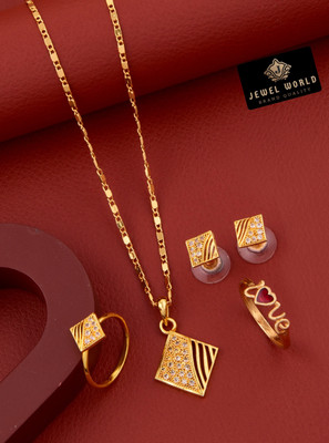 Jewel WORLD Alloy, Brass Jewel Set(Gold)