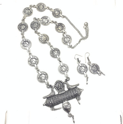 GEODE DELIGHT Oxidised Silver Silver Jewellery Set(Pack of 3)