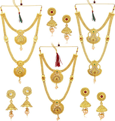 Sukkhi Alloy Gold-plated Gold Jewellery Set(Pack of 1)