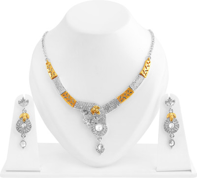 AK JEWEL STORES Alloy Rhodium White Jewellery Set(Pack of 1)