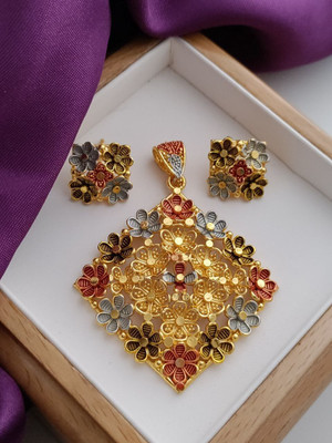 ALISHA EXPO Alloy Gold-plated Gold Jewellery Set(Pack of 2)