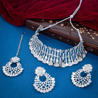 Shostopper by Sukkhi Alloy Rhodium Silver Jewellery Set(Pack of 1)