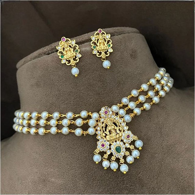 ROFARWORD Brass, Copper Gold-plated Gold, White Jewellery Set(Pack of 1)