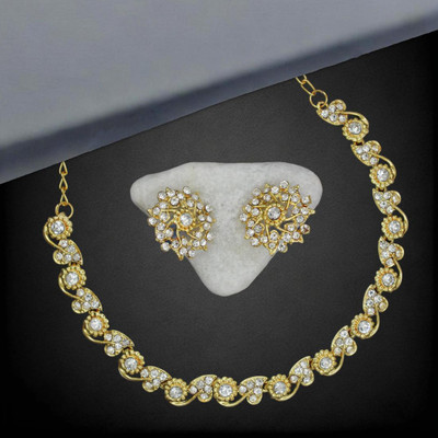 AK JEWEL STORES Alloy Gold Jewellery Set(Pack of 1)