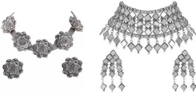 Samridhi DC Oxidised Silver Silver Jewellery Set(Pack of 2)