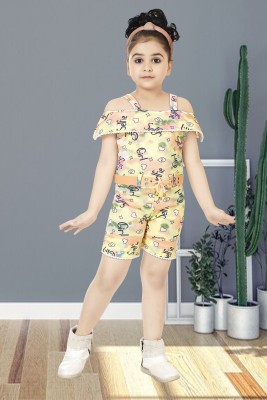 Firdaus Printed Baby Girls Jumpsuit