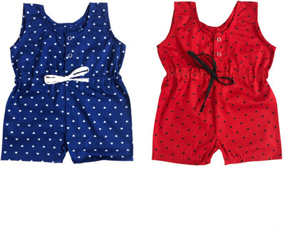 The Creators Polka Print Baby Girls Jumpsuit