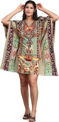 Trendif Graphic Print Poly Crepe Women Kaftan