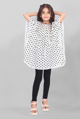 SELVIFAB Polka Print Crepe Girls Kaftan