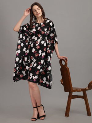 VASTRALAY Printed Crepe Women Kaftan