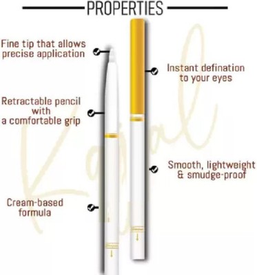 Amaryllis Matte Finish Ultra Creamy Texture Long Lasting Eye Pencil(WHITE, 2 g)