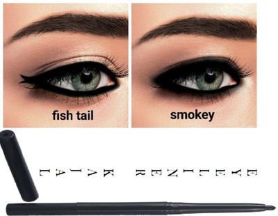 AMOSFIA One Swipe Application Kohl Pencil Matte Finish Smudgeproof and Waterproof(Bold Black, 5 g)