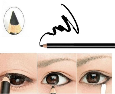 Amaryllis 24 Hr Long Stay|Waterproof & Smudgeproof Ultra Smooth Kajal With Smudger,(Charcoal Black, 5 g)